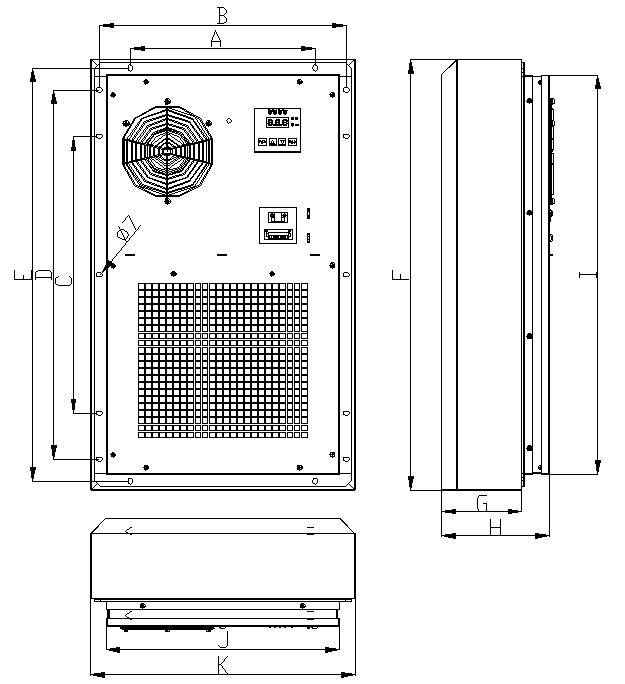 электрический шкафа 7500В холодильного агрегата охлаждать ряда силы широко/топление